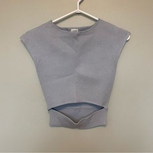 ARITZIA Wilfred Free
Cut-Out Knit Top, Blue